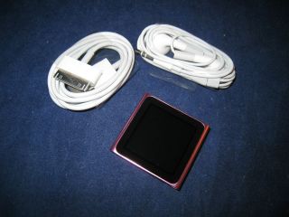 Apple iPod nano 6th Generation Pink (8 GB) used / good (with 