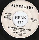 Dixieland Rhythm Kings JAZZ/DIXIELAND 45 (Riverside 2505) Blue Mamas 