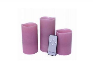 Flameless Real Wax Candles Gift Set 3PCS With Remote Control Batteries 