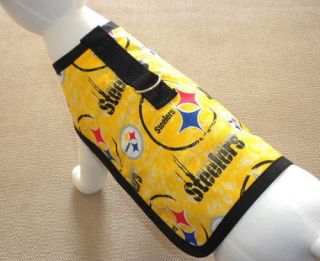 nfl yellow pittsburgh steelers dog harness clothes  