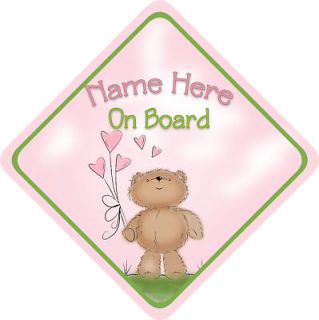 Personalised Coco Bear Child/Baby on Board Car Sign