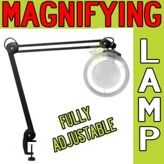   Desk Clamp MAGNIFYING LAMP BEAUTY FACIAL MAGNIFIER w/ Adjustable Base