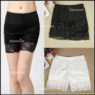 New Womens Safety 3 Layer Cake Lace Knickers Shorts Hot Pants