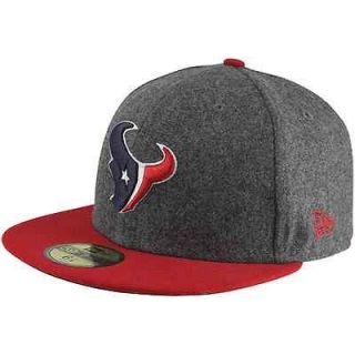 New Era Houston Texans Melton Basic 59FIFTY Fitted Hat   Charcoal/Red