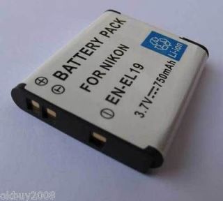 EN EL19 ENEL19 Battery for Nikon Coolpix S4200 S3200 S2600 S2500 