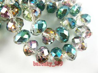 12MM Faceted Rondelle Loose Finding Glass Crystal Beads Hot 