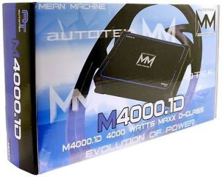 Autotek M4000.1D M4000.1 Class D Mono Amplifier Car Amp M40001 4000W 