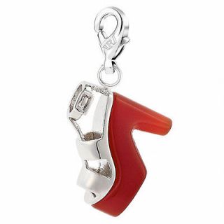 ON SALE High Hill Cutting Red Agate 18K WGP Red Agate Color Charms 