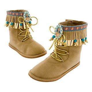 Disney Princess Pocahontas Boots Mocasins Shoes Girls Indian Costume