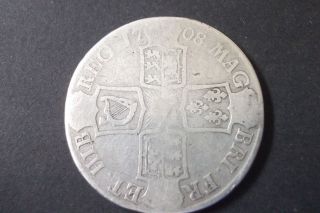 1708 E QUEEN ANNE SILVER CROWN COIN   FREE UK POSTAGE