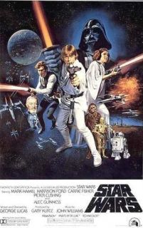 1977 STAR WARS MOVIE POSTER Harrison Ford, Mark Hamill, Carrie Fisher 