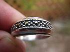 m1 sz7 Sterling 925 Silver Sharp looking Band ring 8.5mm 3.7g