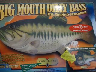 Vintage Gemmy 1998 BIG MOUTH BILLY BASS Animated Singing Fish