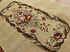   x23 PREWORKED Needlepoint Canvas Bench Cover  Antique French Flowers