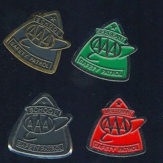 Vintage AAA Safety Patrol School Lapel Pin One Black Pin