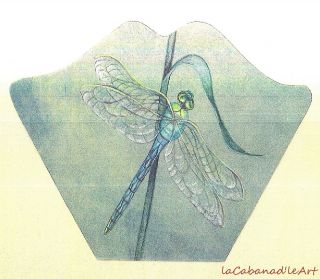 DRAGONFLY BY JANELLE JOHNSON COLORED PENCILS PATTERN