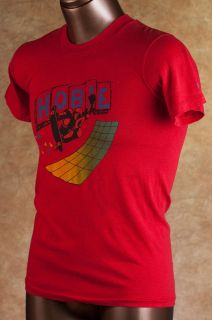 G11) XL vintage HOBIE red 50/50 skater skateboard s/s indie athletic 