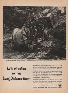 1946 VINTAGE BELL TELEPHONE SYSTEM CABLE LAYING JOB PRINT AD