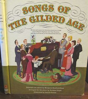   the Gilded Age Song Book Piano Illustrated Antique Golden Press Book