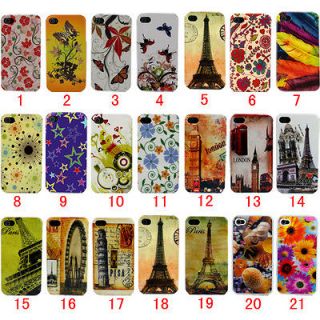   21pcs New Fashion Hard Back Cover Case for Apple Iphone 4 4G 4th 4S