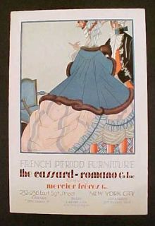   ART DECO 1920   1930 Cassard Romano French Period Furniture Flier AD