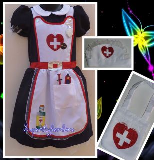 Girls Nurses Outfit Dress Up Nurses Dress Costume Childrens Kids 3 4 5 