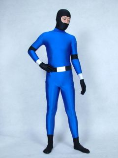 Ninja Blue Lycra Spandex Unisex Zentai Suit