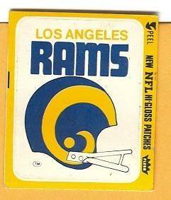 EARLY 1970s NFL OLD LOGO GLOSS PATCH DECAL STICKER LOS ANGELES L A 