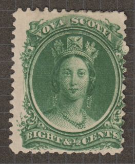 Canada Nova Scotia 1860 63 8 1/2 Cents Deep Green SG4 Mounted Mint