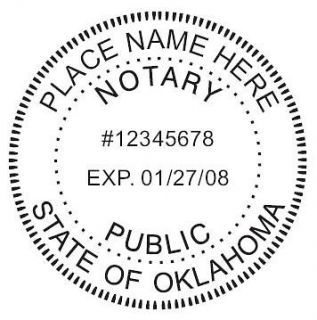 For OKLAHOMA NEW Round Self Inking NOTARY SEAL RUBBER STAMP