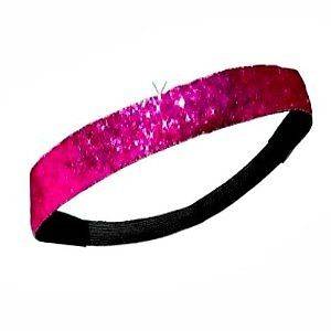 SALE Dark Pink Glitter Headband Cheerleader Sport Running Softball 