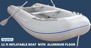 11  INFLATABLE FISHING BOAT DINGHY SPORT RAFT with Aluminum floor
