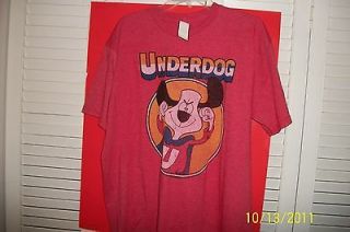UNDERDOG MENS MED RED T SHIRT VINTAGE STYLE NWT RETAIL $20
