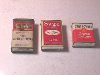 Spice Tins Butter Nut Schilling Crown Colony #13
