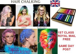 Temporary Hair Chalks/Pastels Trend, Very Easy to Use, Wash Out 48 