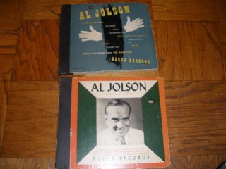 Al jolson sets (2) Decca records Vintage Old. 10 records in total