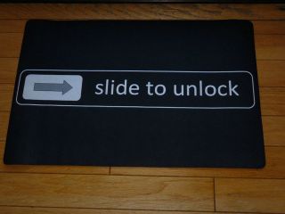 Slide to Unlock Black Front Door Mat Small & Large Dorm Funny Custom 