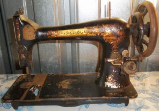 ANTIQUE VINTAGE OLD WORKING 1874 SINGER TREADLE SEWING MACHINE 1800s 