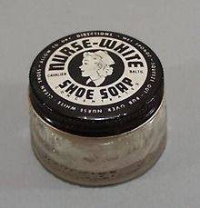 Cavalier Nurse White Shoe Soap   Nice Jar + Original Box   Great 