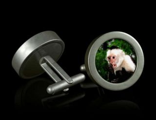 NEW Mens Silver Zoo Monkey Cufflinks