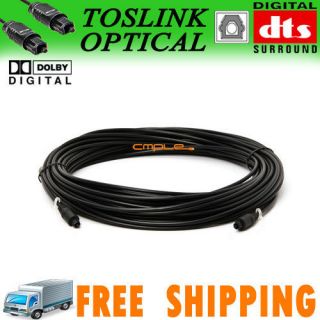 75 ft optical digital audio cable spdif optic toslink dvd