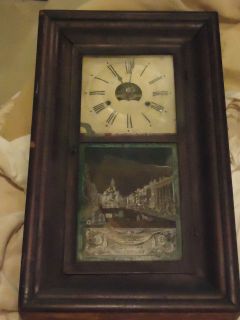   1869 Forestville Manufacturing Conn. Shelf Mantle Company Brass Clock