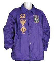 Omega Psi Phi Fraternity Jacket Q Dog Omega Purple Nylon Frat Jacket 