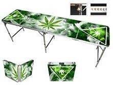 Weed Beer Pong Table   8ft Portable Folding Design   90 Day Warranty