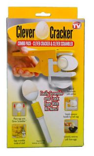NEW Clever Cracker and Egg Scrambler As Seen On TV Combo Pack