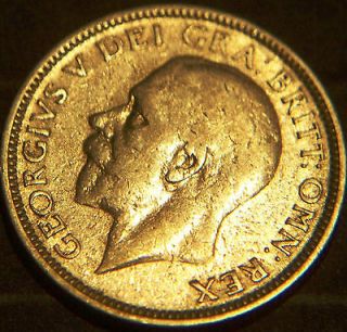   11.4 grams 2 pc lot 1929 old Georgivs V one shilling rare coins UK GB