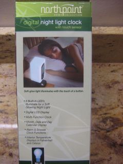 Night Light Clock Digital Alarm  Indoor Temperature  Touch Sensor