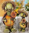 New 2 Cute Turtles w/Sunflowers Garden Statues Yard Outdoor Decor **
