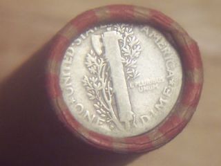 UNSEARCHED INDIAN HEAD / WHEAT CENT PENNY ROLL SILVER MERCURY DIME 