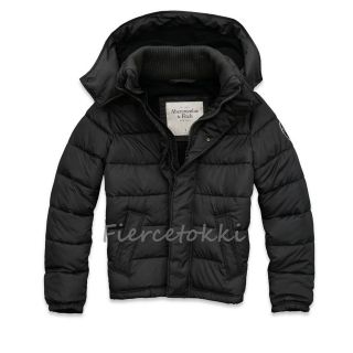   & Fitch Mens Palmer Brook Puffy Hoodie Jacket Outerwear Gray